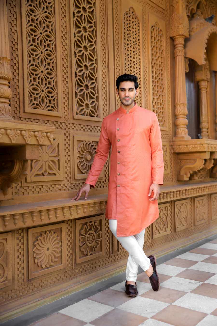 Gajri Pink Kurta for Men