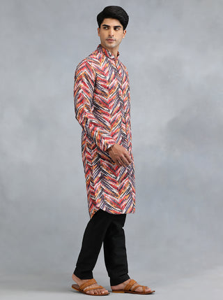 Multi Printed Kurta for Men