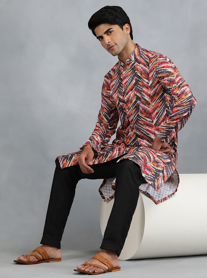 Multi Printed Kurta for Men