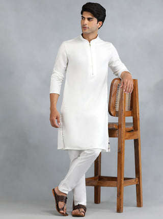 white solid kurta