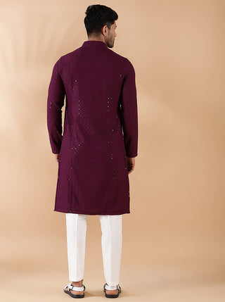 Deep Purple Kurta For Men