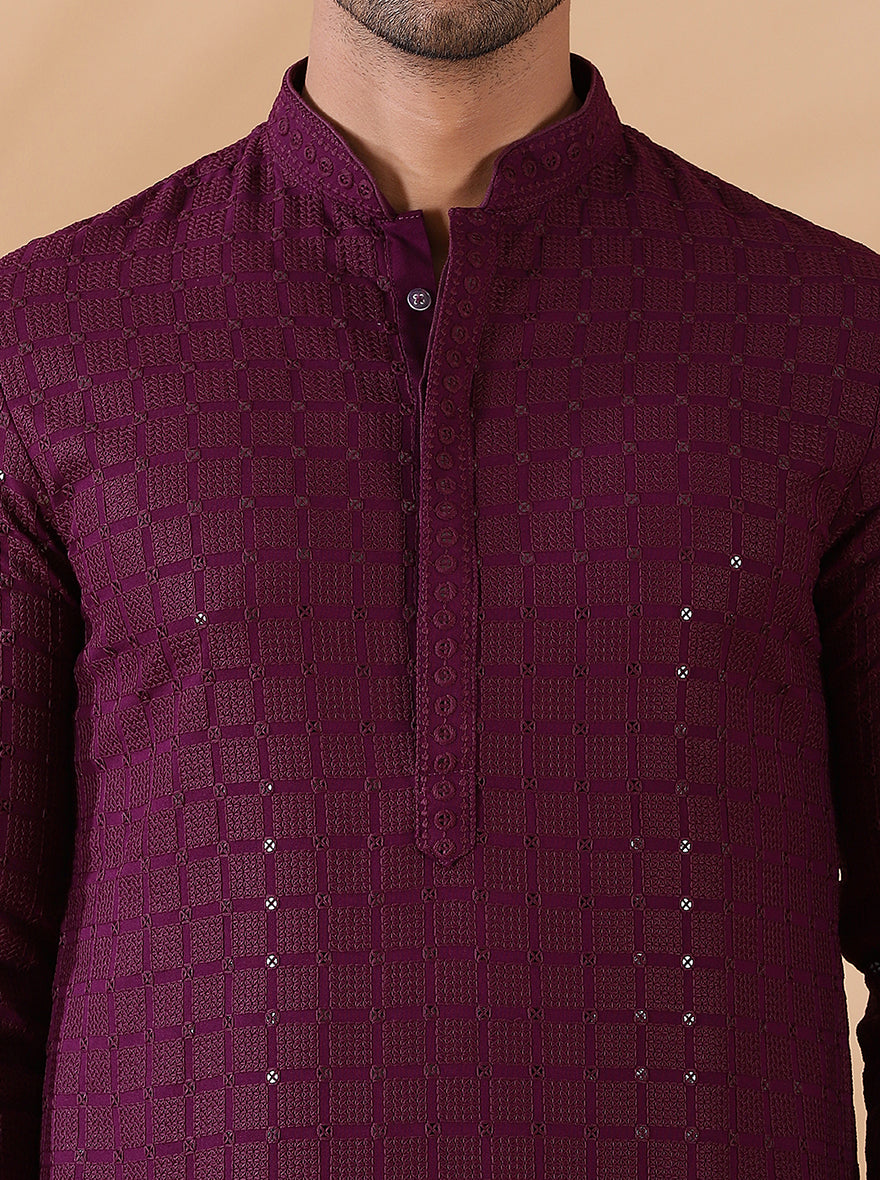 Purple Kurta For Men