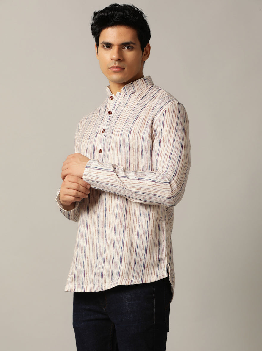 Multi Printed Kurta For Men