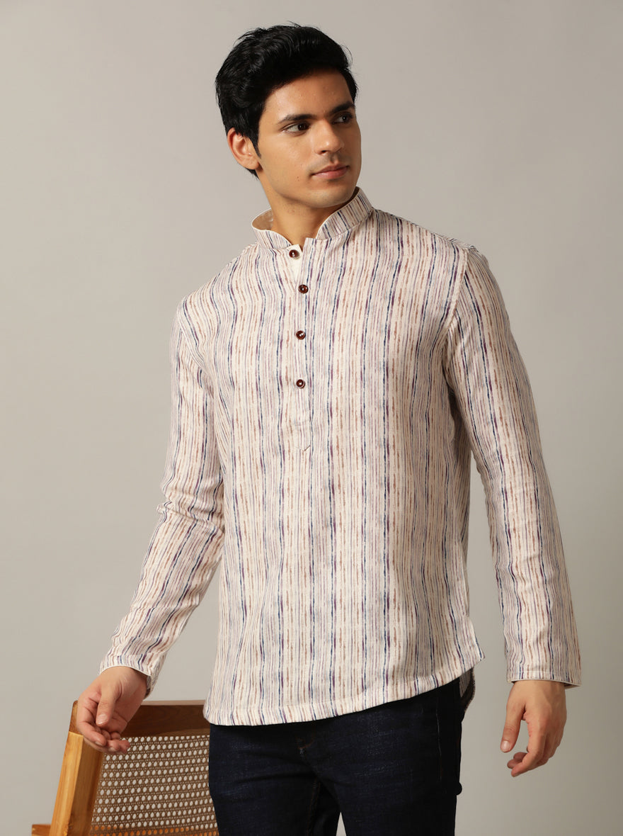 Multi Printed Kurta For Men