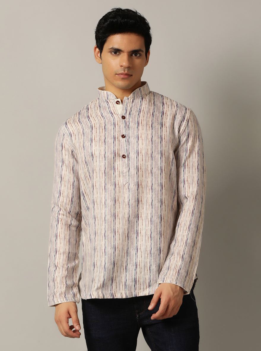 Multi Printed Kurta For Men