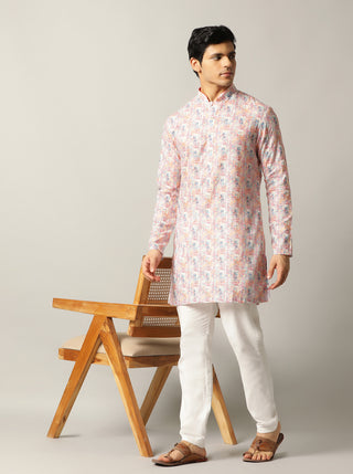 Multi Printed Kurta For Men