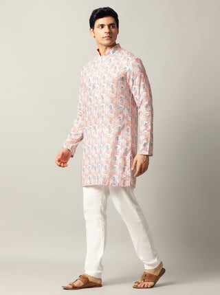 Multi Printed Kurta For Men