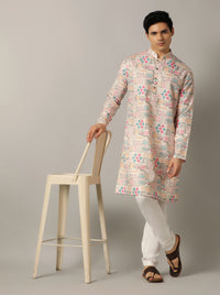 Multi Printed Kurta For Men