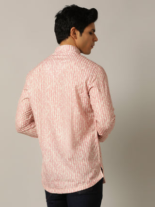 Onion Pink Printed Kurta For Men