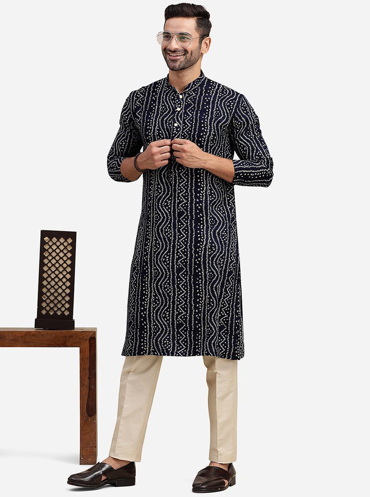 Navy Casual kurta