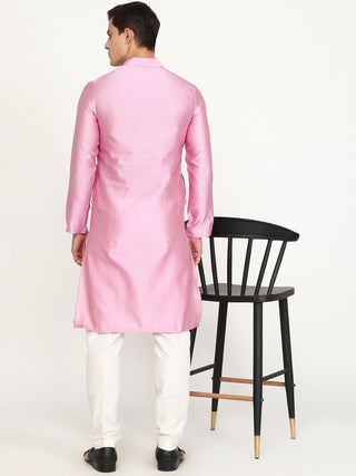 French Pink Texture Kurta - The Kurta Company