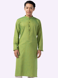 Trendy green Printed Kurta For Men