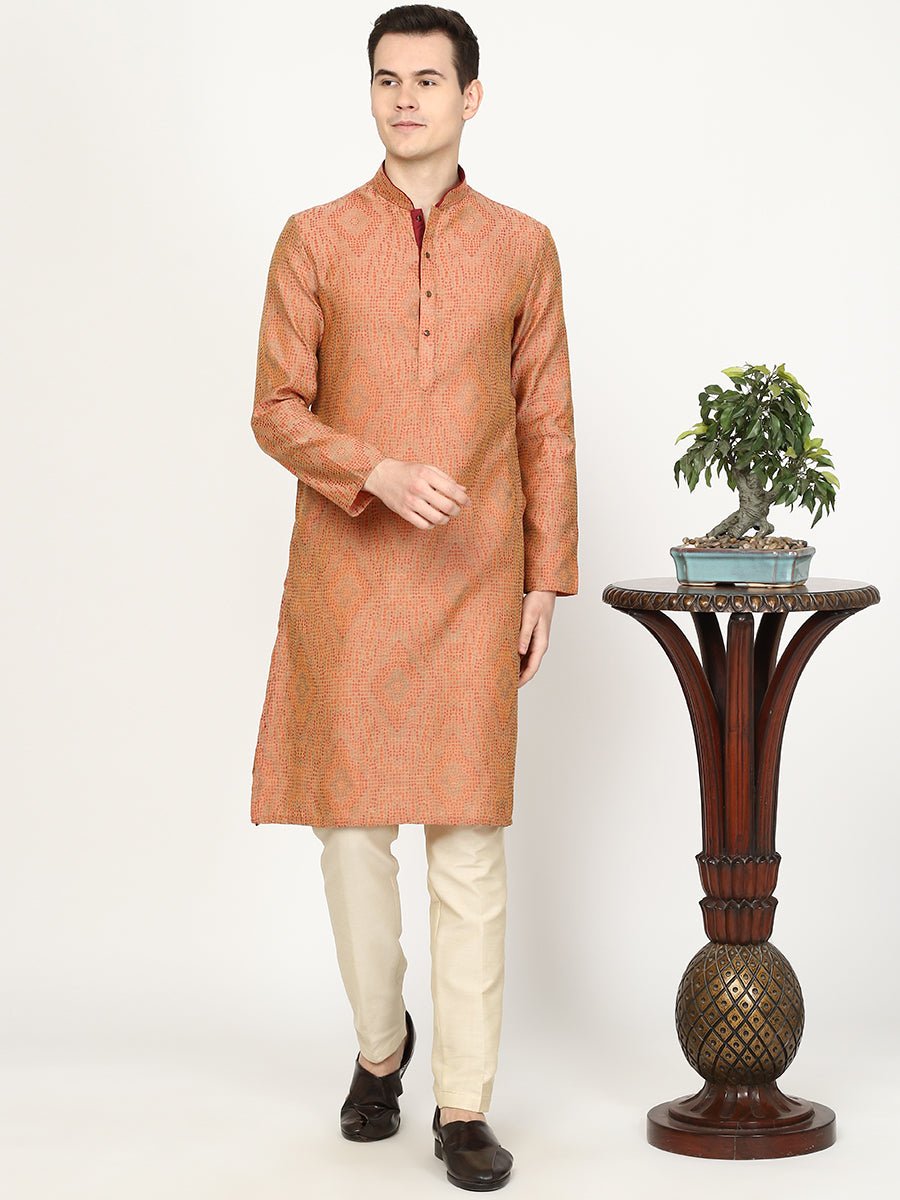 Maroon Printed Kurta - The Kurta Company