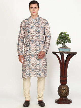 Multi Beige Printed Kurta - The Kurta Company