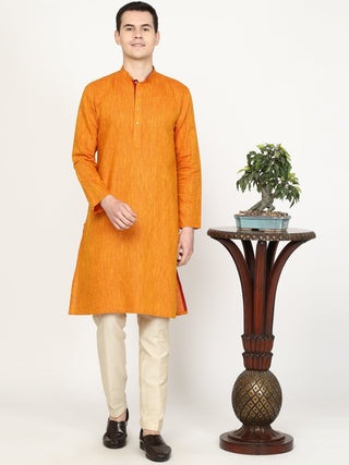 Mustard Yellow Printed Kurta - The Kurta Company