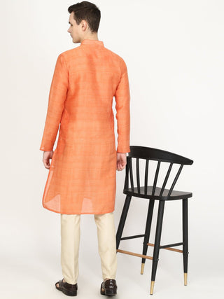 Orange Printed Kurta - The Kurta Company