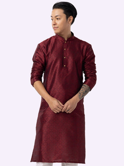 Men Red Printed Kurta Only