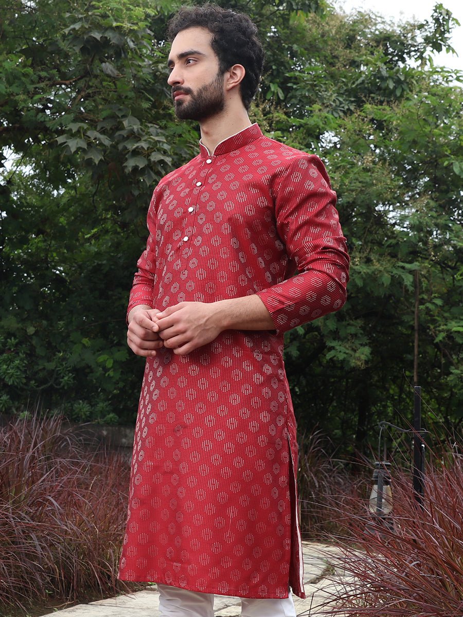 Red colour kurta online pajama